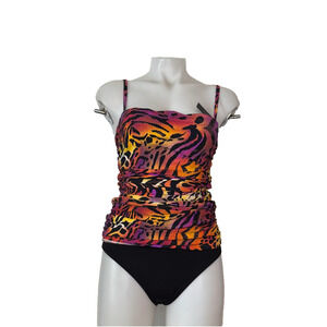 Multicolor Animal Print Tankini Set – Size Small – New with Tags